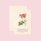 Romans 8:28 Bible verse floral greeting card