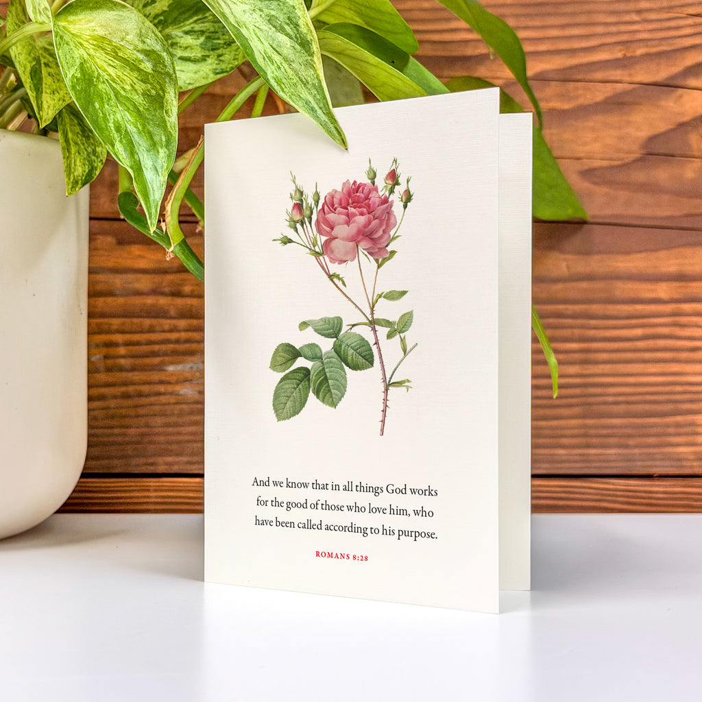 Romans 8:28 Greeting Card