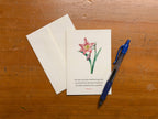 John 3:16, For God So Loved the World—Scripture Floral Greeting Card