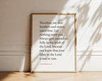 1 Corinthians 15:58 Stand Firm Bible verse wall print