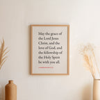 2 Corinthians 13:14 Wall Print