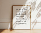 Ephesians 2:8 Wall Print