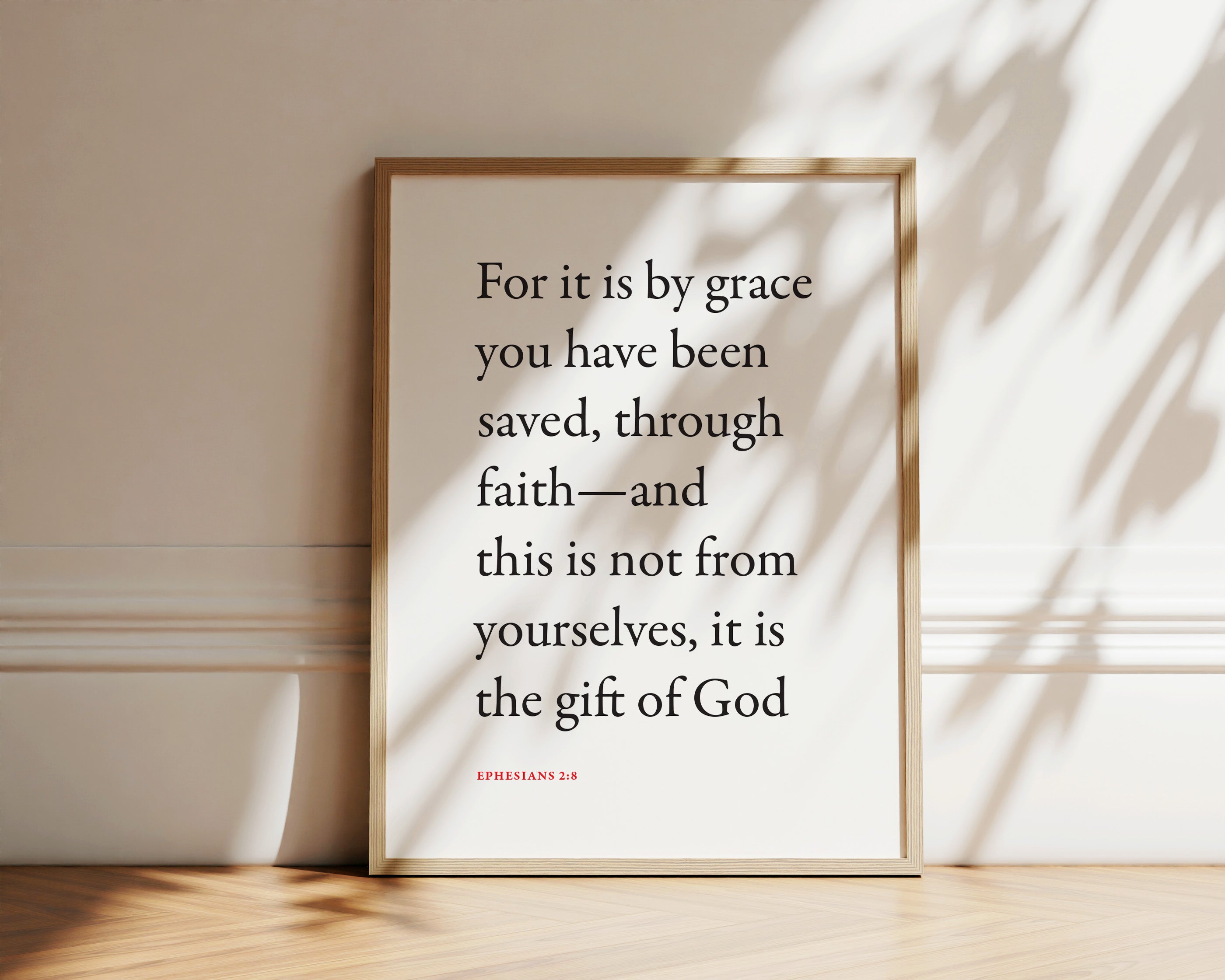 Ephesians 2:8 Wall Print