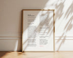 Exodus 20:1-17 Ten Commandments Bible verse wall print