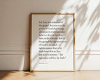 Romans 1:16–17, Courage for Sharing the Gospel—Scripture Wall Print