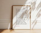 Romans 1:16-17 Courage for Sharing the Gospel Bible verse wall print