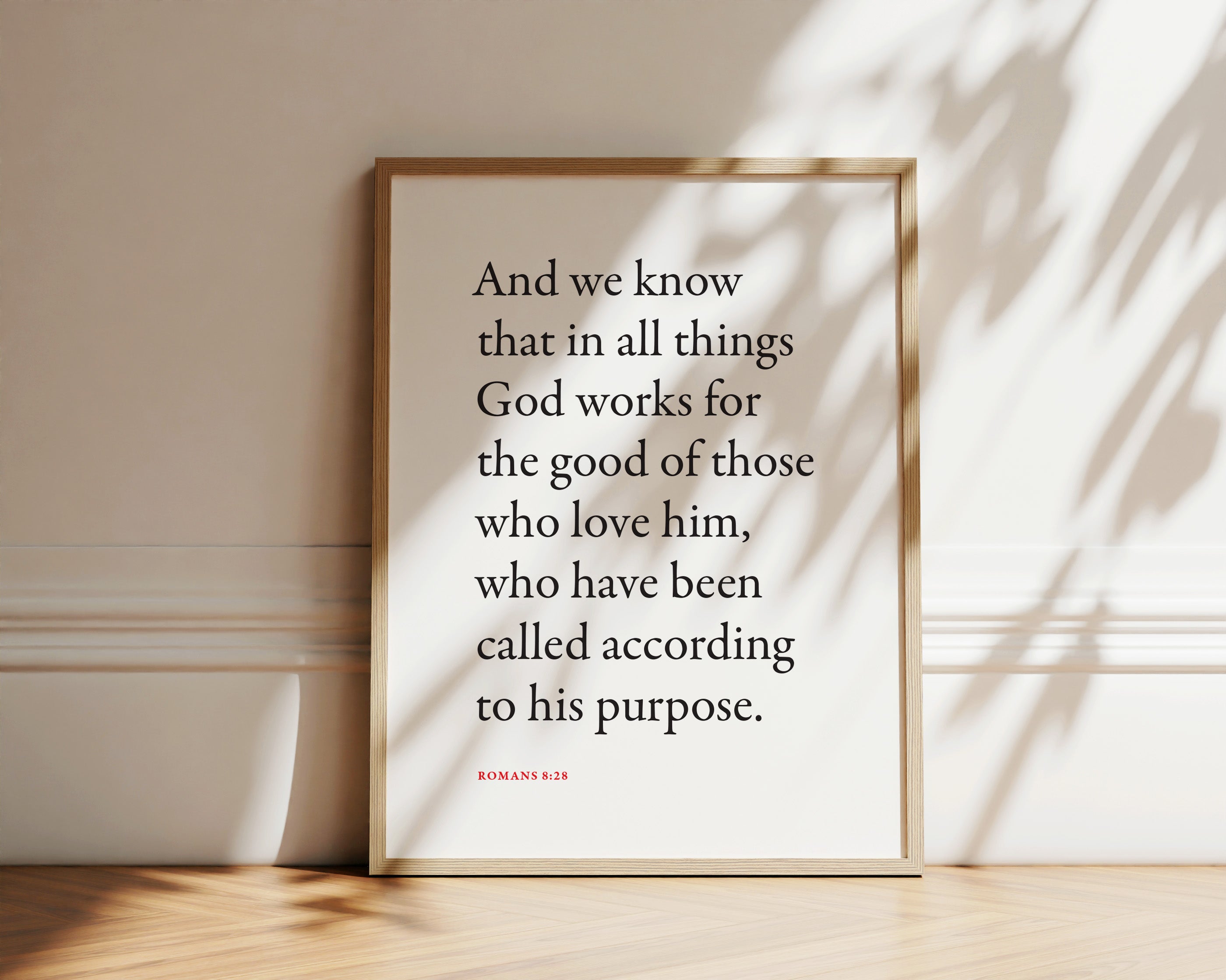 Romans 8:28 Wall Print