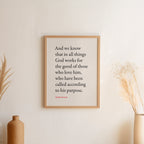 Romans 8:28 Wall Print