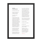 Exodus 20:1-17 Ten Commandments Bible verse wall print in black frame